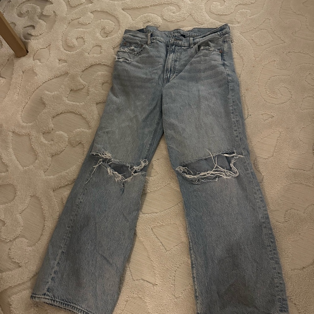 American Eagle Outfitters Blue Straight Leg Jeans